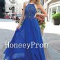 Spaghetti Straps A-Line Beaded Prom Dresses, Dresses for Prom