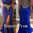 One Shoulder Side Slit Prom Dresses, Dresses for Prom