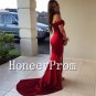 Off Shoulder Mermaid Red Prom Dresses, Dresses for Prom