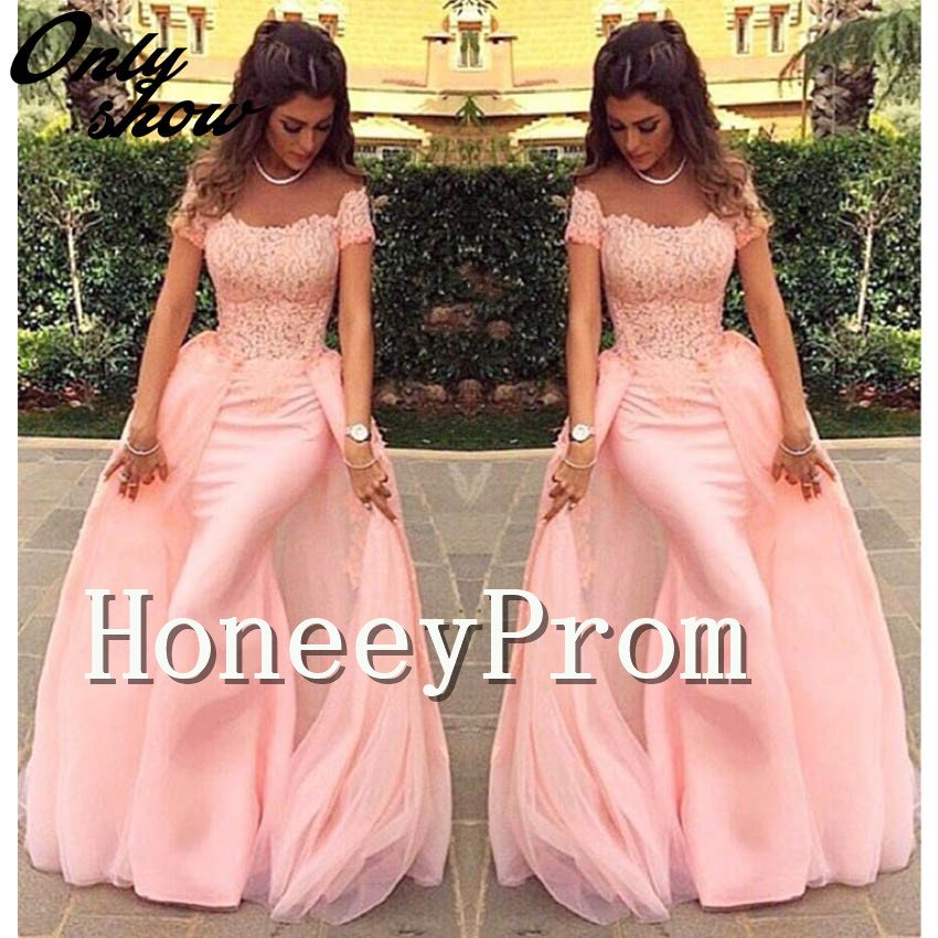 Off Shoulder Short Sleeve Prom Dresses, Dresses for Prom