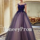 ELegant Cap Sleeve Tulle Prom Dresses, Dresses for Prom