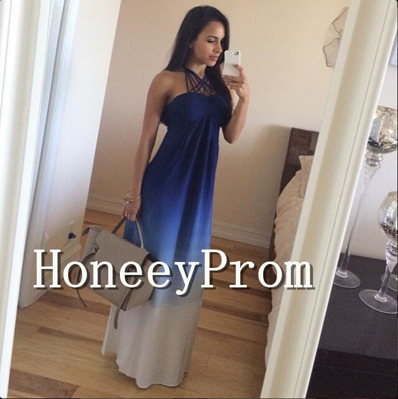 A-Line Halter Chiffon Prom Dresses, Dresses for Prom