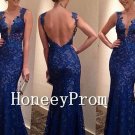 Sleeveless Backless Lace Prom Dresses, Dresses for Prom