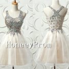 Straps Beading  Short Mini Prom Dresses, Dresses for Prom