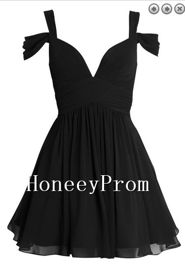 Off Shoulder Short Chiffon Prom Dresses, Dresses for Prom