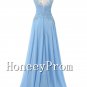 A-Line Sleeveless Blue Prom Dresses, Dresses for Prom