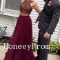 Two Piece A-Line Prom Dresses, Dresses for Prom