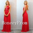 Open Back A-Line Red Prom Dresses, Dresses for Prom