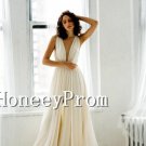 Deep V-Neck A-Line Prom Dresses, Dresses for Prom