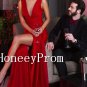 Deep V-Neck A-Line Prom Dresses, Dresses for Prom