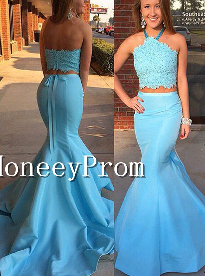 Halter Backless Floor Length Prom Dresses, Dresses for Prom