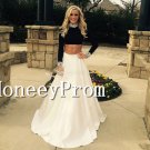 Two Piece Long Sleeve Prom Dresses, Dresses for Prom