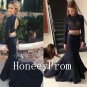 Two Piece Floor Length Prom Dresses, Dresses for Prom