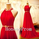 A-Line Halter Long Prom Dresses, Dresses for Prom