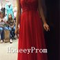 Backless Sleeveless Applique Long Prom Dresses, Dresses for Prom