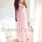One Shoulder Pink Chiffon Prom Dresses, Dresses for Prom
