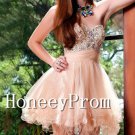 Short Mini Beaded Crystal Prom Dresses, Dresses for Prom