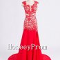 Floor Length Applique Red Prom Dresses, Dresses for Prom