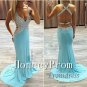 V-Neck Backless Beading Prom Dresses, Dresses for Prom