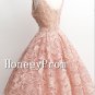 Knee Length Sleeveless Lace Prom Dresses, Dresses for Prom