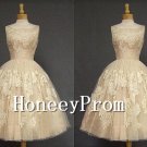 Lace A-Line Sleeveless Short Prom Dresses, Dresses for Prom