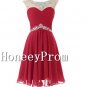 A-Line Short Beaded Chiffon Prom Dresses, Dresses for Prom