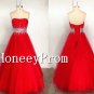 A-Line Red Simple Long Prom Dresses, Dresses for Prom