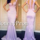 Light Purple Sleeveless Mermaid Prom Dresses, Dresses for Prom