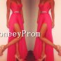 Side Split A-Line Long Prom Dresses, Dresses for Prom