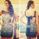 Sleeveless Black Short Prom Dresses, Dresses for Prom