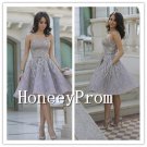 Strapless Knee Length Sequin Prom Dresses, Dresses for Prom