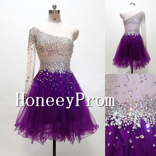 One Shoulder Short Prom Dresses, Dresses for Prom