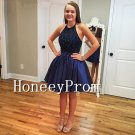Short Halter A-Line Prom Dresses, Dresses for Prom
