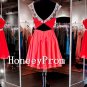 Cap Sleeve Red Short Prom Dresses, Dresses for Prom