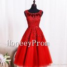 Knee Length Applique Prom Dresses, Dresses for Prom