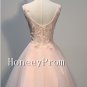 V-Neck Applique Tulle Prom Dresses, Dresses for Prom
