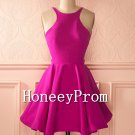 Open Back Pink Prom Dresses, Dresses for Prom