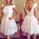 Cap Sleeve Backless Prom Dresses, Dresses for Prom