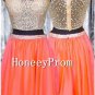 Cap Sleeve Orange Short Prom Dresses, Dresses for Prom