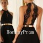 Sleeveless Black Chiffon Short Prom Dresses, Dresses for Prom