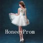 A-Line Lace Tulle Short Prom Dresses, Dresses for Prom