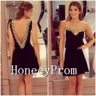 Sleeveless Black Short Mini  Prom Dresses, Dresses for Prom