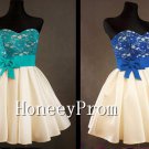 Sweetheart Lace Bowknot Prom Dresses, Dresses for Prom