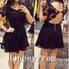 A-Line Short Sleeve Prom Dresses, Dresses for Prom