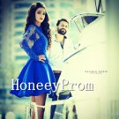 Royal Blue High Neck Prom Dresses, Dresses for Prom