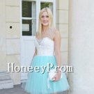 White And Mint Sweetheart Prom Dresses, Dresses for Prom