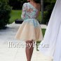 One Shoulder Applique Short Prom Dresses, Dresses for Prom
