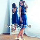 Royal Blue Backess Short Prom Dresses, Dresses for Prom