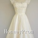 A-Line White Lace Prom Dresses, Dresses for Prom