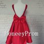 Knee Length Red Satin Prom Dresses, Dresses for Prom